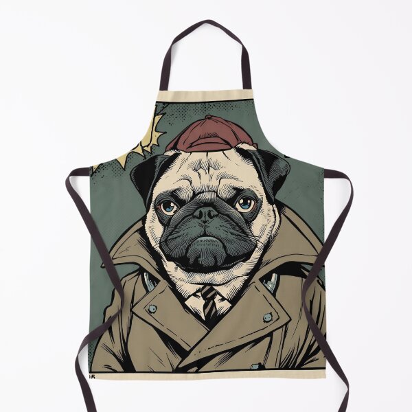Item preview, Grumpy Detective Pug Nope - The Grumpy Pet Club Comic Pop Art designed and sold by The Grumpy Pet Club.