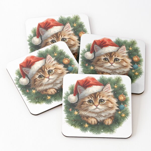 Item preview, Christmas Cat in the tree Xmas designed and sold by MoonMonkeyNbear.