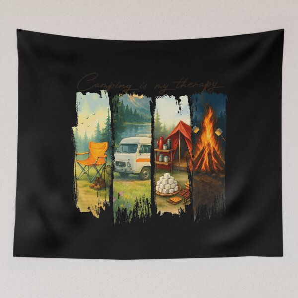 Item preview, Camping Is My Therapy Outdoor Adventure designed and sold by irwabeebx.