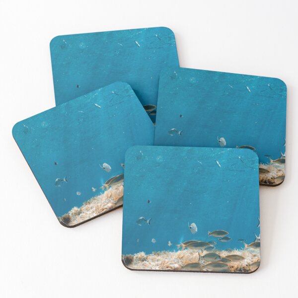Item preview, Mediterranean Fish School Underwater – Blue Ocean Seabed Photography designed and sold by Tropical Blood.