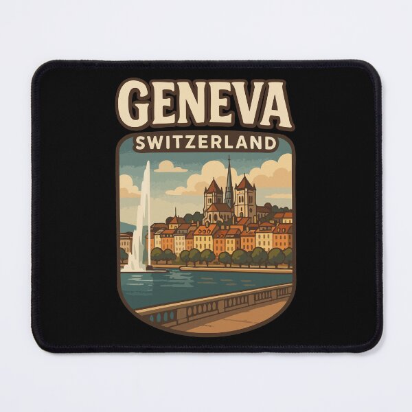 Item preview, Geneva Switzerland Retro Vintage Travel designed and sold by TomFrontierArt.