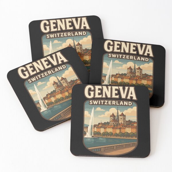 Item preview, Geneva Switzerland Retro Vintage Travel designed and sold by TomFrontierArt.