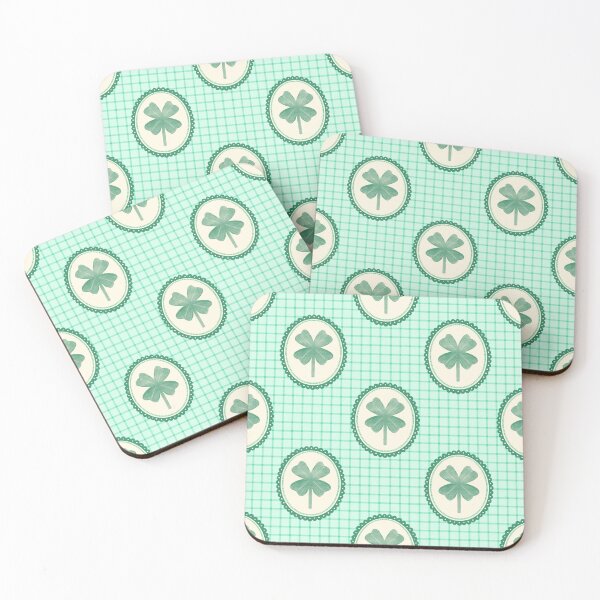 Item preview, St. Patrick Day checkered green clover designed and sold by DafneDStudio.