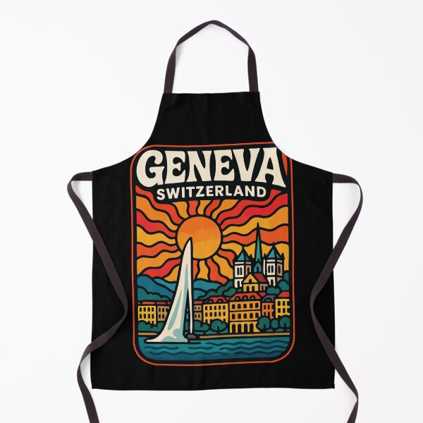 Item preview, Geneva Switzerland Trippy Art Travel designed and sold by TomFrontierArt.