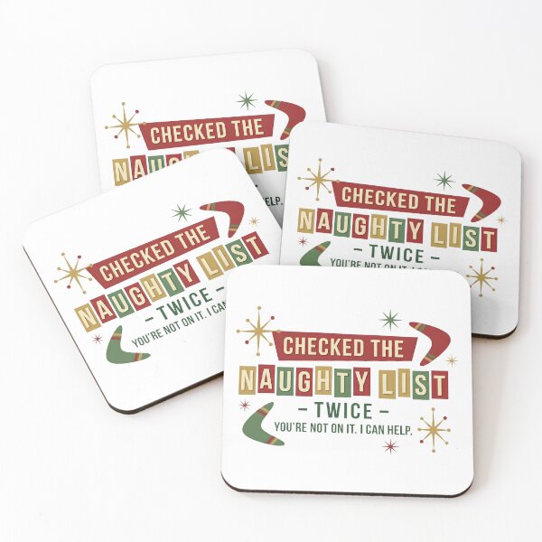 Item preview, Checked the Naughty List Twice – Funny Flirty Christmas Shirt & Magnet designed and sold by CautionChaosCo.