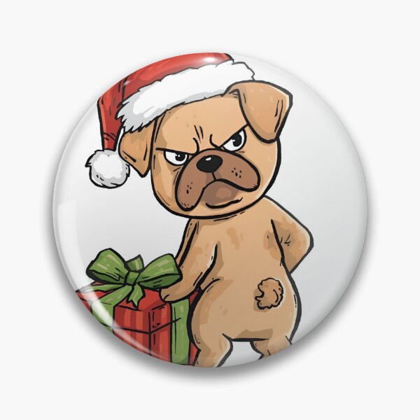 Item preview, Grumpy Christmas Pug Bah Humbug -  Holiday Vector designed and sold by The Grumpy Pet Club.