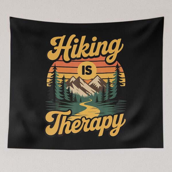 Item preview, Hiking Is Therapy Vintage designed and sold by irwabeebx.