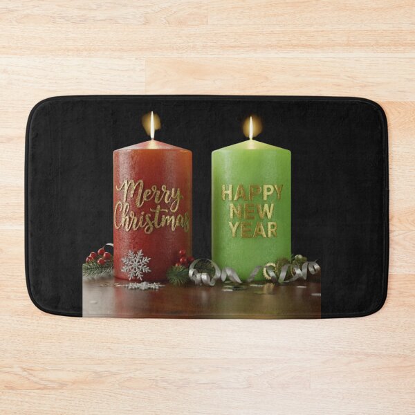 Item preview, Merry Christmas & Happy New Year Candles – Festive Holiday Celebration designed and sold by DroolWorthyUS.