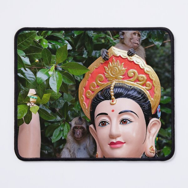 Item preview, Curious monkeys around a sacred statue designed and sold by franck380.