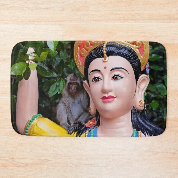 Item preview, Curious monkeys around a sacred statue designed and sold by franck380.