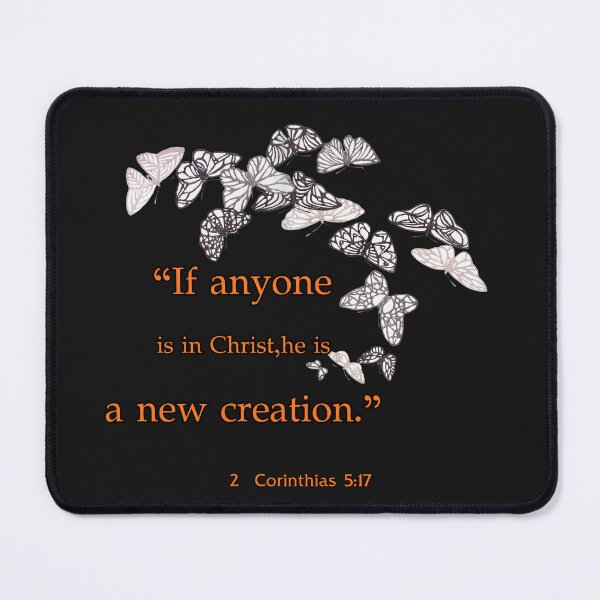 Item preview, ์์New Creation in Christ - 2 Corinthians 5:17 Christian Butterfly Art designed and sold by KittenAndCo.