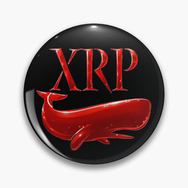 Item preview, XRP Whale – Shiny Red Crypto Investor Art designed and sold by DesignsMjB.