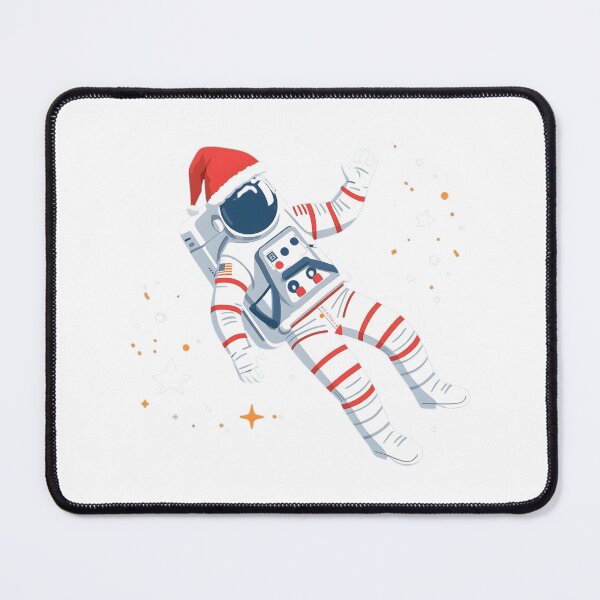 Item preview, Floating Astronaut in Santa Hat – Space Christmas Illustration designed and sold by Kavya Art.