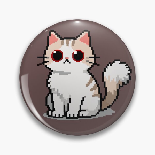 Item preview, Tabby Red Eyes Pixel Cat designed and sold by romyca creation_22.