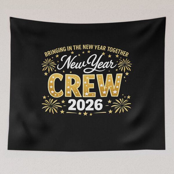 Item preview, New Year Crew 2026  | Bringing in the New Year Together | Gold & White Family Shirt designed and sold by DailyDrivesct.
