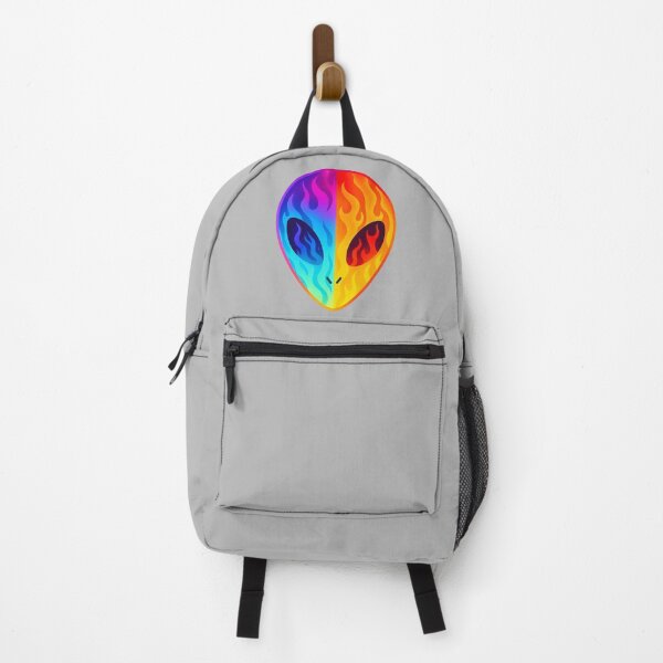 Item preview, Fire & Ice Alien Face Art | Neon Flame Sci-Fi Aesthetic Illustration designed and sold by thesmilngnature.