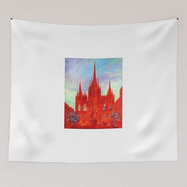 Item preview, Barcelona Cathedral in Red designed and sold by Natalia_Shchip.