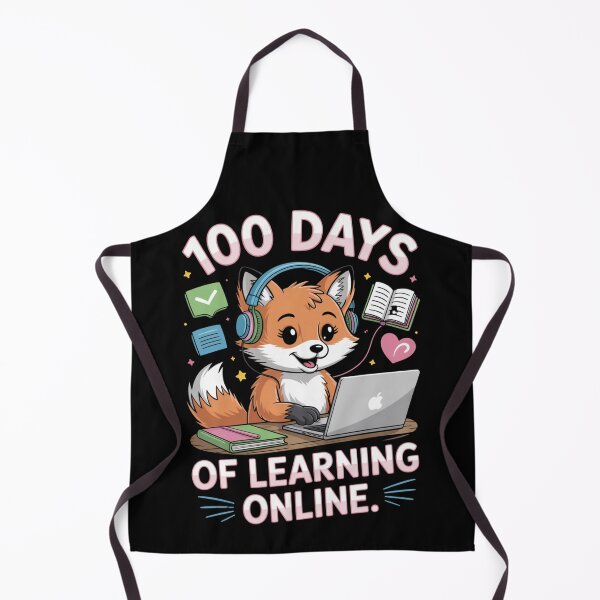 Item preview, 100 Days of Learning Online - Happy Fox Student with Headphones designed and sold by DarylWelsh2024.