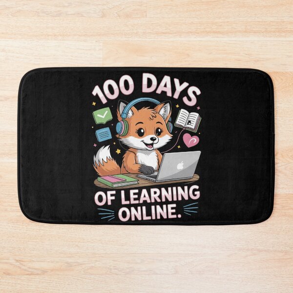 Item preview,  100 Days of Learning Online - Happy Fox Student with Headphones designed and sold by DarylWelsh2024.