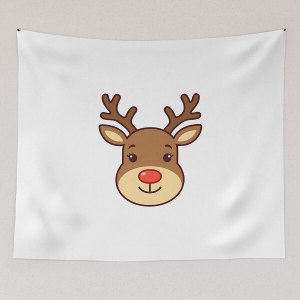 Item preview, Cute Reindeer Face Cartoon designed and sold by Kavya Art.