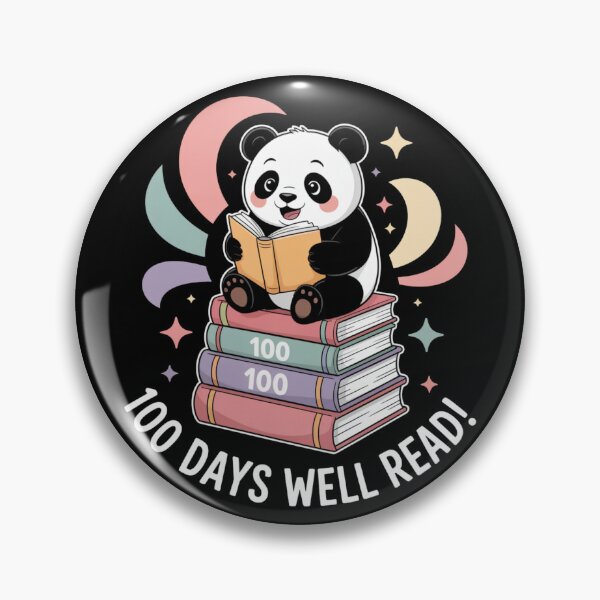 Item preview, 100 Days of Reading - Cute Panda on Books Stack designed and sold by DarylWelsh2024.