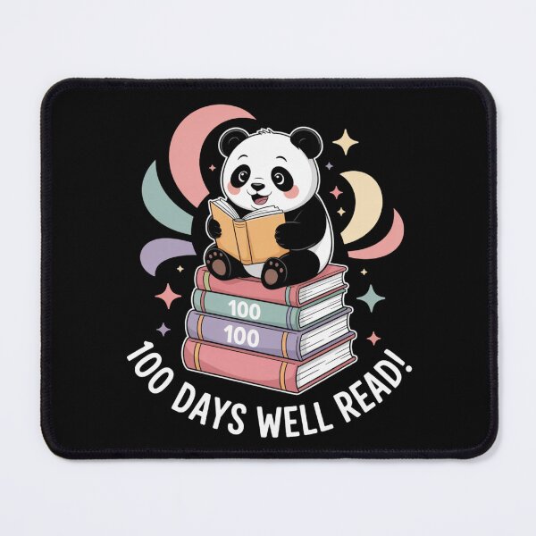 Item preview, 100 Days of Reading - Cute Panda on Books Stack designed and sold by DarylWelsh2024.