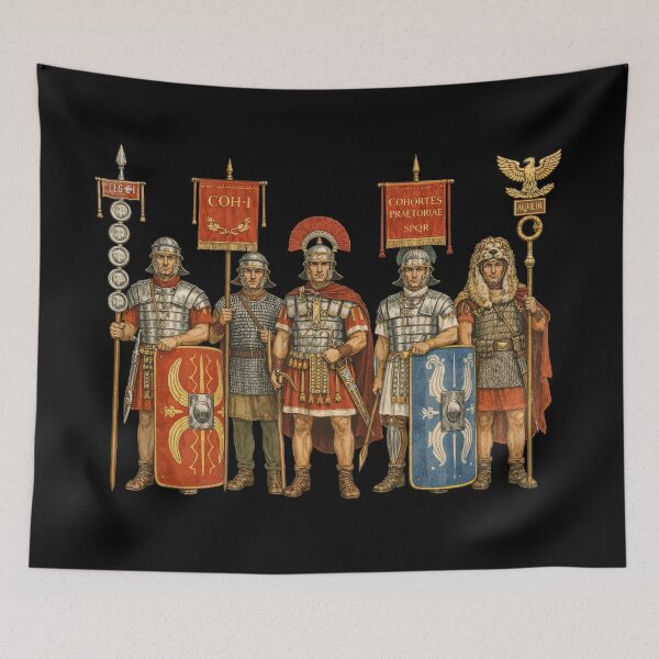 Item preview, Roman Legion Five Soldiers Ancient Art designed and sold by Retr0Tshirts.