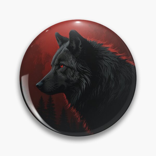 Item preview, Crimson Gaze – Black Wolf Under a Blood Red Sky designed and sold by laser1064.