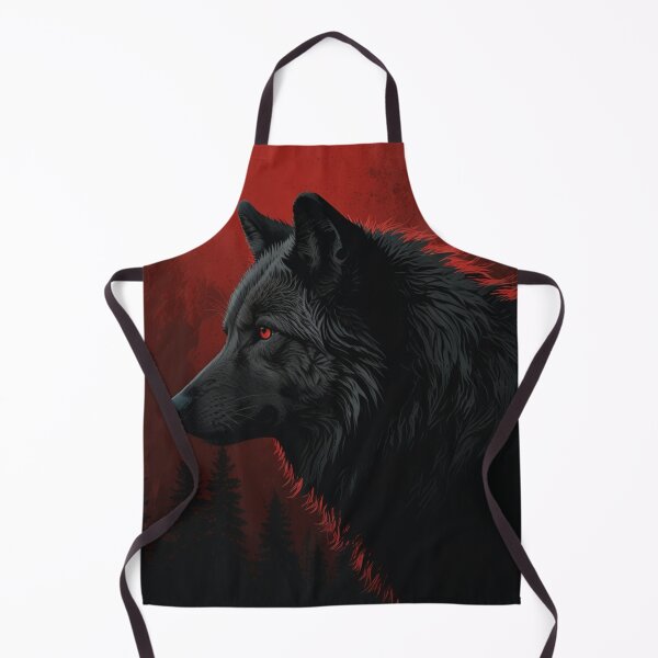 Item preview, Crimson Gaze – Black Wolf Under a Blood Red Sky designed and sold by laser1064.