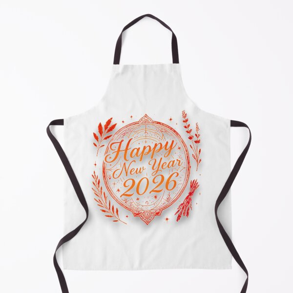 Item preview, Hand-Drawn Botanical "Happy New Year 2026" Emblem designed and sold by blacK1982White.
