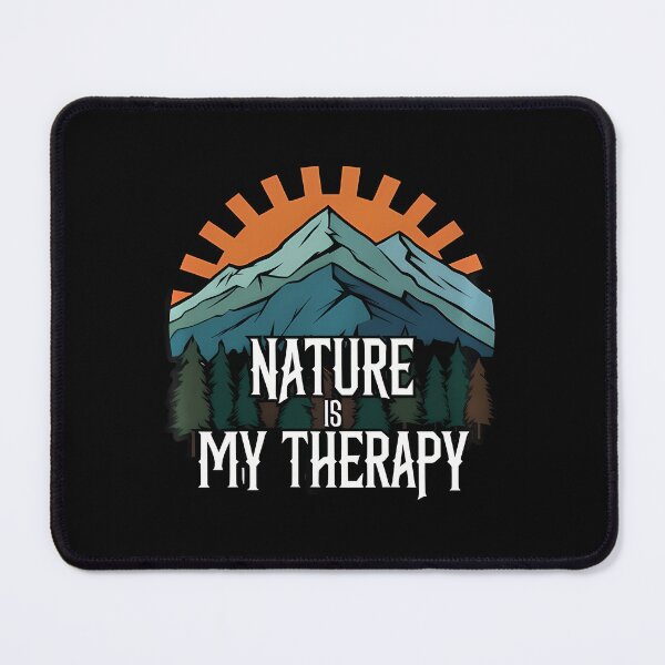 Item preview, Nature Is My Therapy Mountain Badge designed and sold by irwabeebx.
