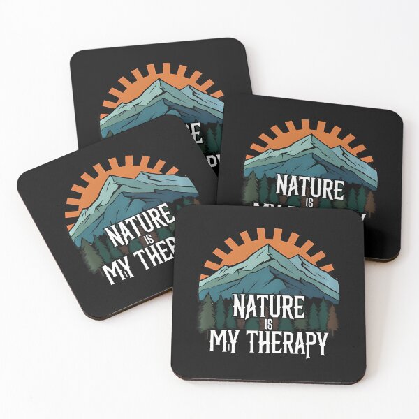 Item preview, Nature Is My Therapy Mountain Badge designed and sold by irwabeebx.