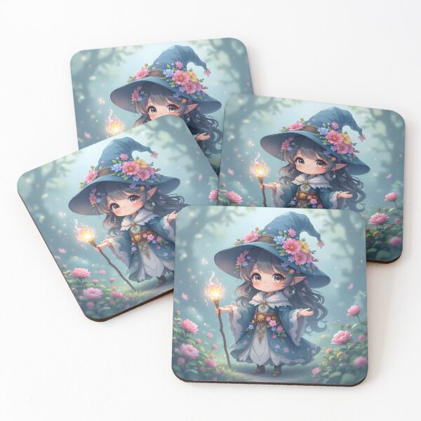 Item preview, Cute chibi forest witch designed and sold by BohoShopHU.
