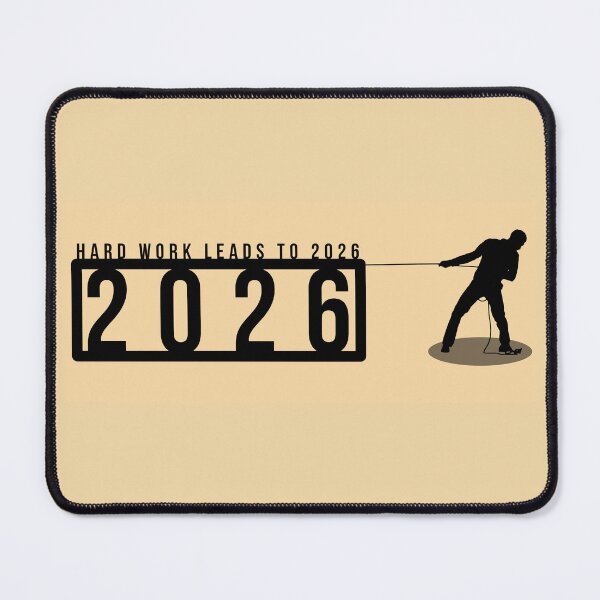 Item preview, Hard Work Leads to 2026 – Hustle Motivation Typography Design designed and sold by PixelWaveBD.