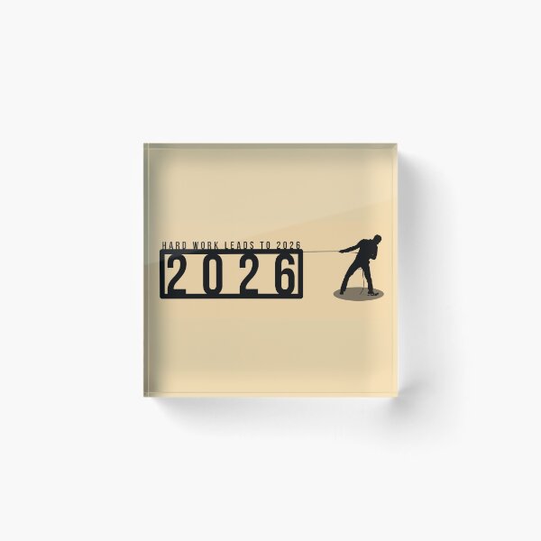 Item preview, Hard Work Leads to 2026 – Hustle Motivation Typography Design designed and sold by PixelWaveBD.