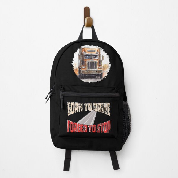 Item preview, Born to Drive, Forced to Stop – Truck Driver Life Funny Illustration designed and sold by TestudoDesign.
