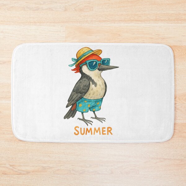 Item preview, Cute Watercolor Summer Woodpecker in Sunglasses designed and sold by BigBlueArt.