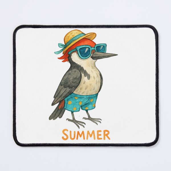 Item preview, Cute Watercolor Summer Woodpecker in Sunglasses designed and sold by BigBlueArt.
