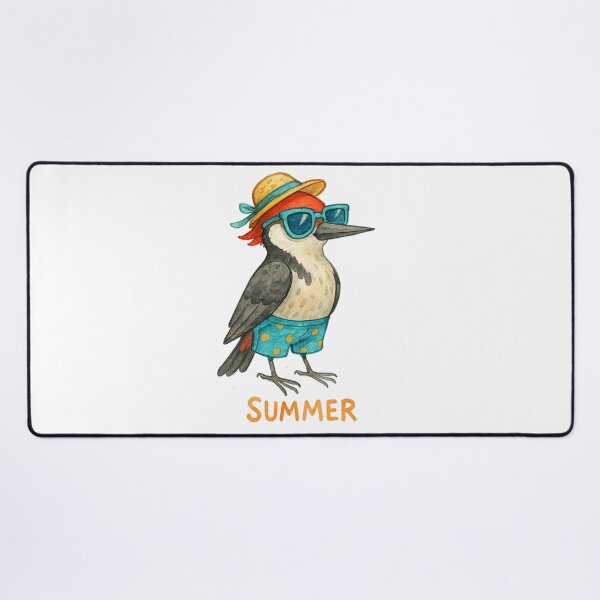 Item preview, Cute Watercolor Summer Woodpecker in Sunglasses designed and sold by BigBlueArt.