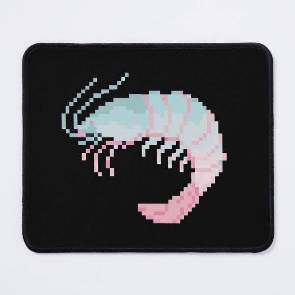 Item preview, Pixel shrimp in blue designed and sold by PixelMarrero.