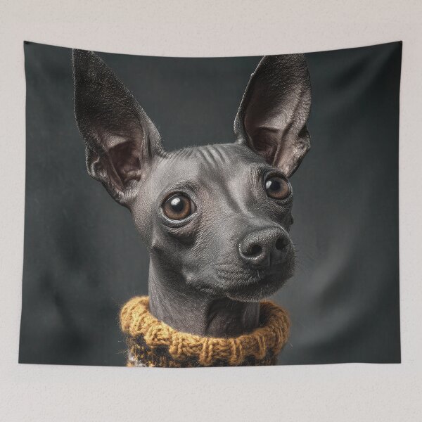 Item preview, American Hairless Terrier with Sweater designed and sold by Elisabeth Lucas.