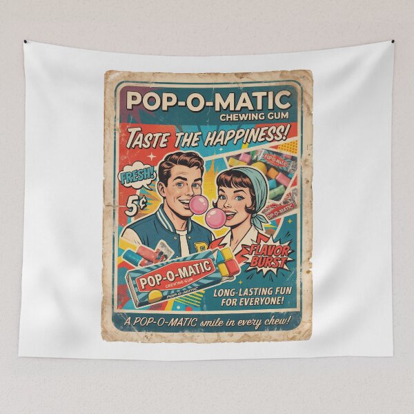 Item preview, Bubblegum Bliss: Pop-O-Matic Nostalgia Explosion designed and sold by ForeverPrintsOK.
