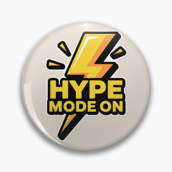 Item preview, Hype Mode On Design with Yellow Lightning Bolt and Bold Motivational Energy designed and sold by SplashTastic.