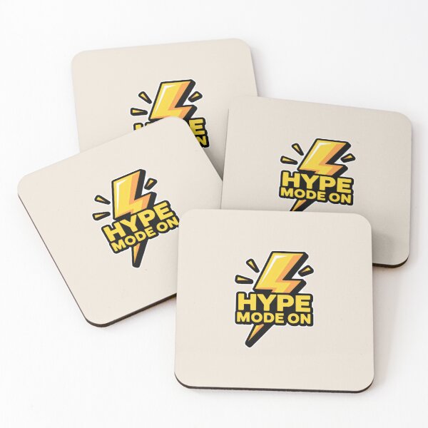 Item preview, Hype Mode On Design with Yellow Lightning Bolt and Bold Motivational Energy designed and sold by SplashTastic.