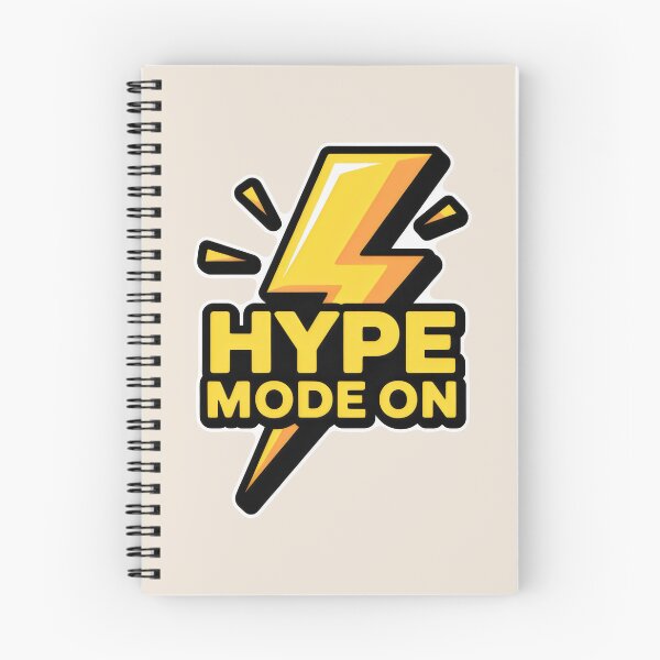 Item preview, Hype Mode On Design with Yellow Lightning Bolt and Bold Motivational Energy designed and sold by SplashTastic.