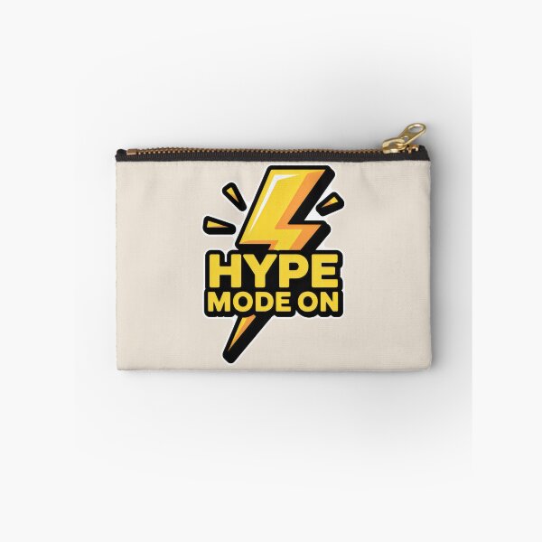 Item preview, Hype Mode On Design with Yellow Lightning Bolt and Bold Motivational Energy designed and sold by SplashTastic.