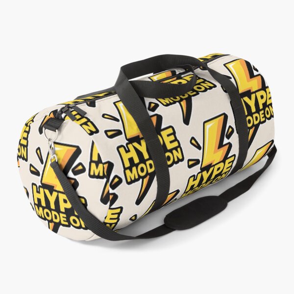 Item preview, Hype Mode On Design with Yellow Lightning Bolt and Bold Motivational Energy designed and sold by SplashTastic.