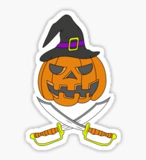 Pirate Pumpkin Halloween Sticker