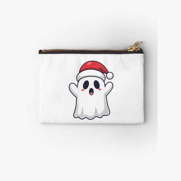 Item preview, Cute Christmas Ghost in Santa Hat – Spooky Kawaii Holiday Art designed and sold by Kavya Art.