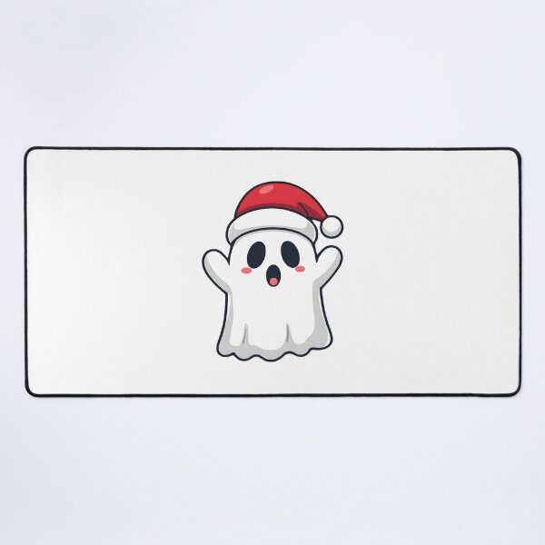 Item preview, Cute Christmas Ghost in Santa Hat – Spooky Kawaii Holiday Art designed and sold by Kavya Art.